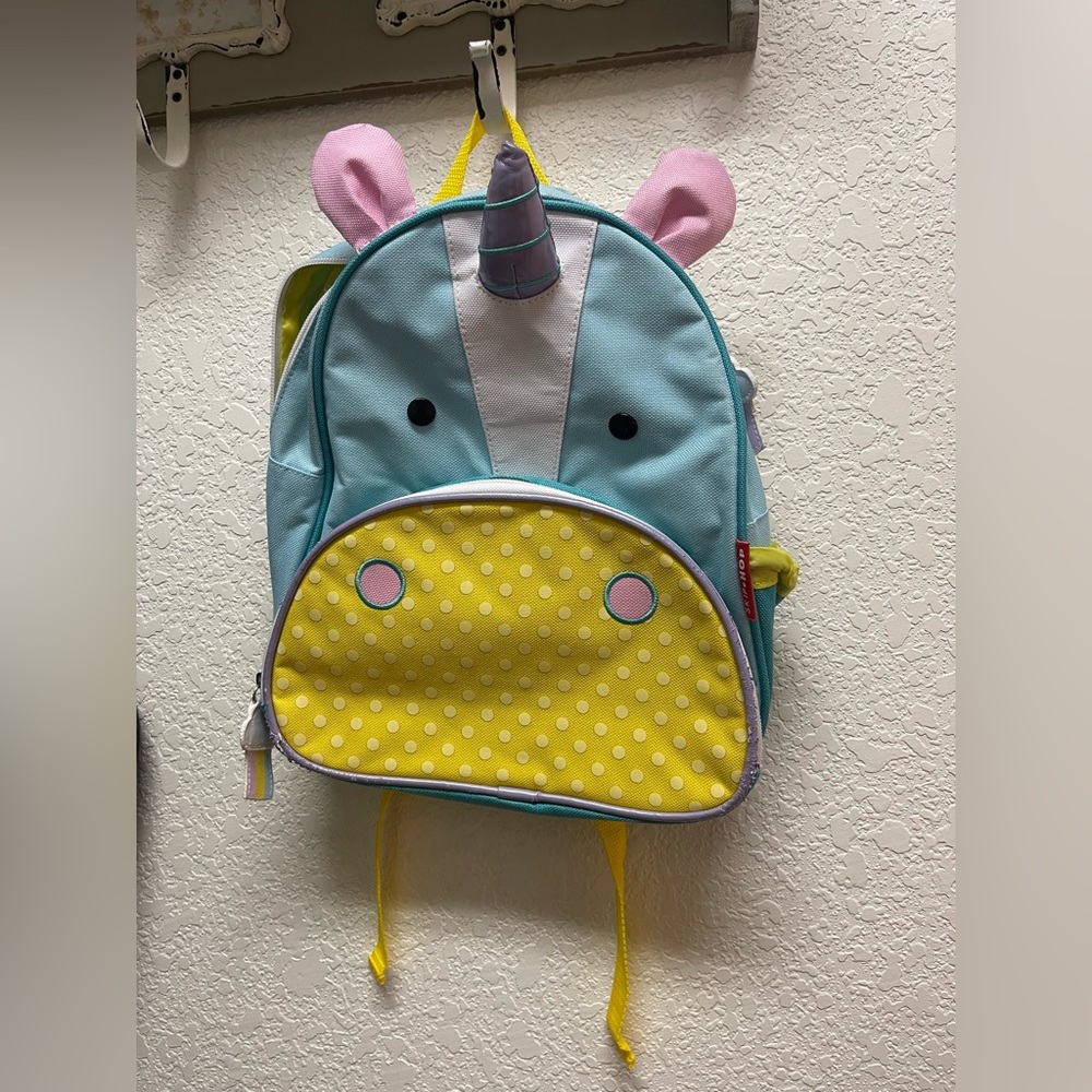 Unicorn Kids Backpack - Blue and Yellow